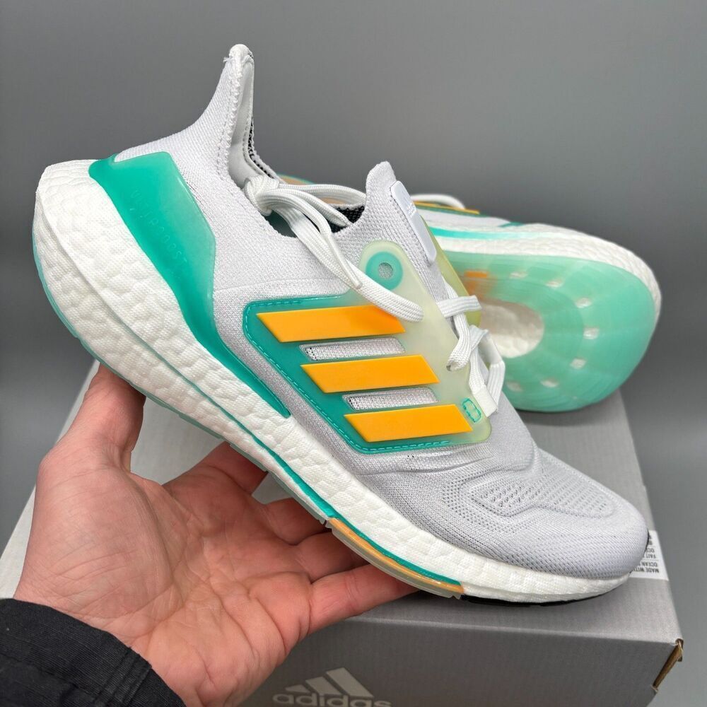 Adidas Shoes White UltraBoost 22 Running Sneakers Miami Dolphins GX5463 Mens 8